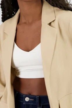 Shasa Solid Blazer with Lapel