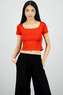 Shasa Solid Boat Neck Top