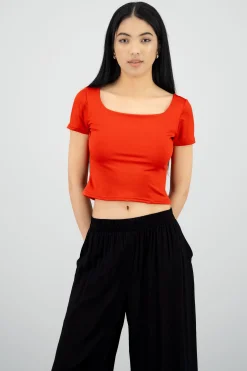 Shasa Solid Boat Neck Top
