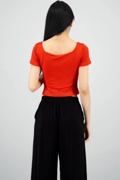 Shasa Solid Boat Neck Top