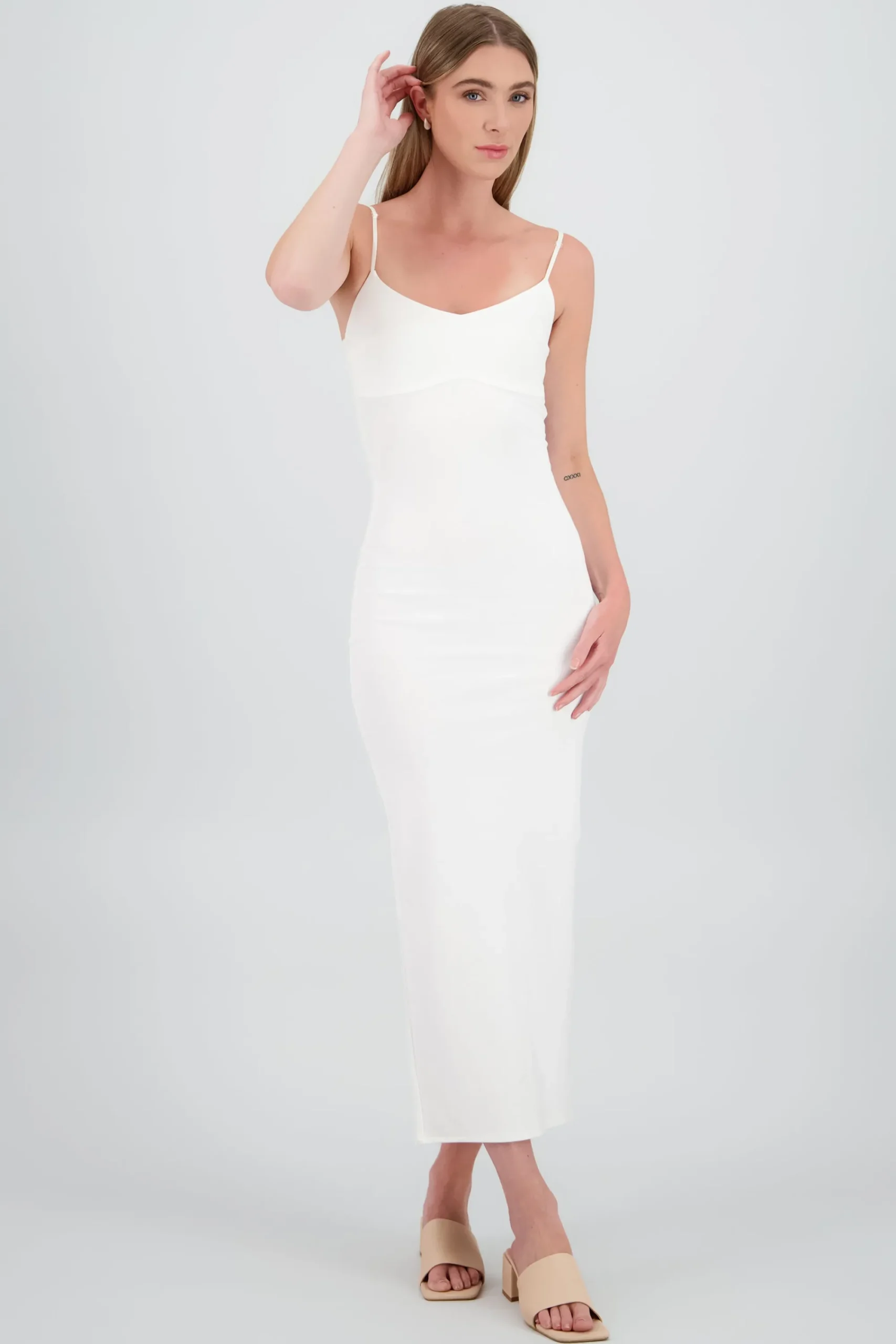Shasa Solid Bodycon Maxi Dress