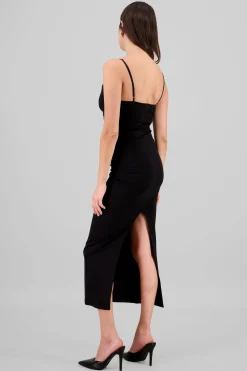 Shasa Solid Bodycon Maxi Dress