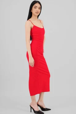 Shasa Solid Bodycon Maxi Dress