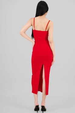 Shasa Solid Bodycon Maxi Dress