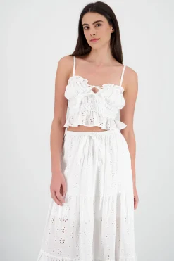 Shasa Solid Bow Detail Top