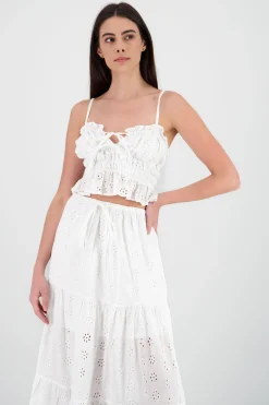 Shasa Solid Bow Detail Top
