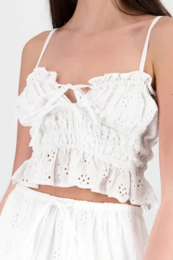 Shasa Solid Bow Detail Top