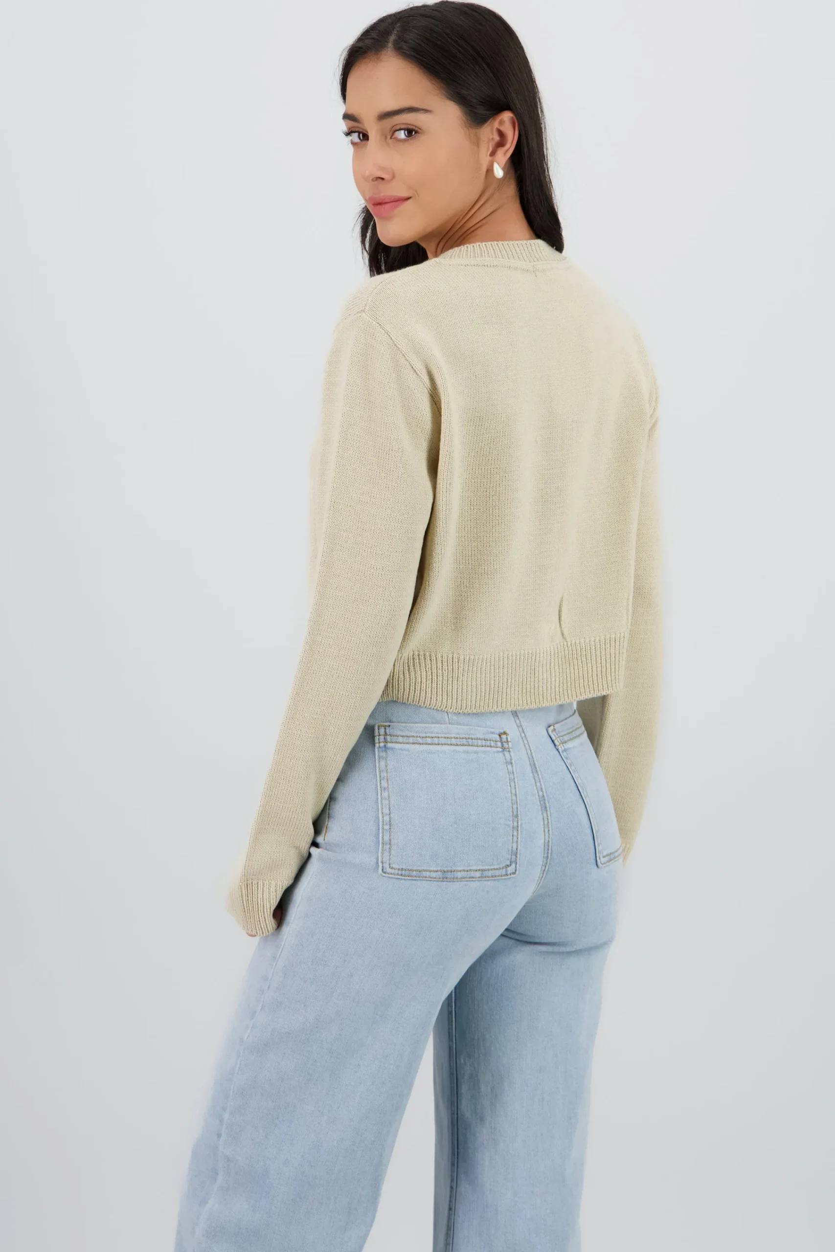 Shasa Solid Buttoned Cardigan