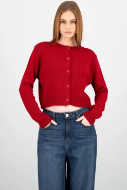 Shasa Solid Buttoned Cardigan