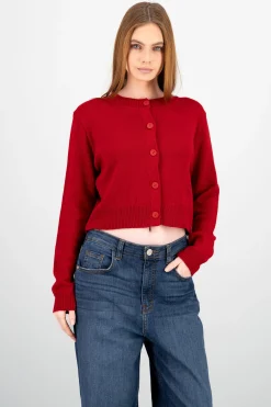 Shasa Solid Buttoned Cardigan