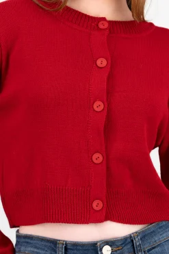 Shasa Solid Buttoned Cardigan