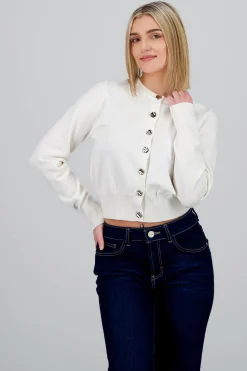Shasa Solid Buttoned Sweater