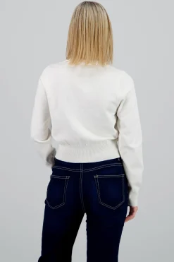 Shasa Solid Buttoned Sweater