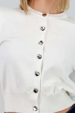 Shasa Solid Buttoned Sweater