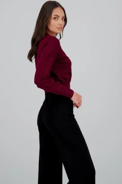 Shasa Solid Buttoned Sweater