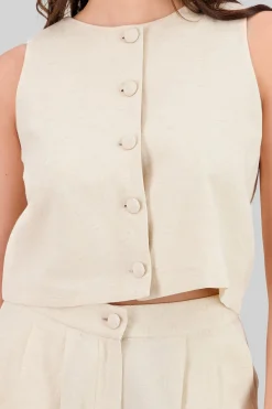 Shasa Solid Buttoned Vest