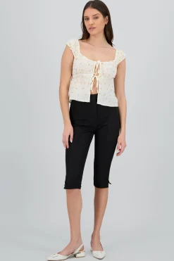 Shasa Solid Capri Pants
