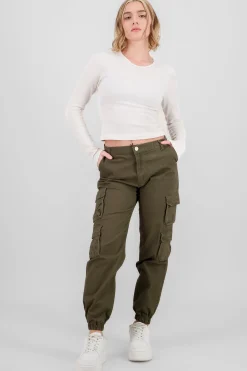Shasa Solid Cargo Jeans