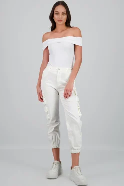 Shasa Solid Cargo Jeans