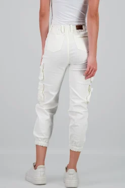 Shasa Solid Cargo Jeans