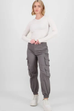 Shasa Solid Cargo Jeans