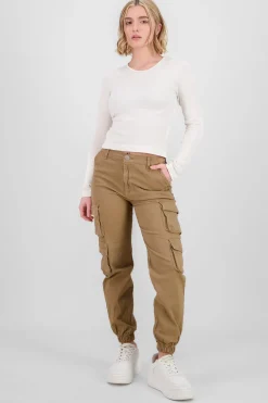 Shasa Solid Cargo Jeans