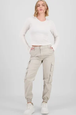 Shasa Solid Cargo Jeans
