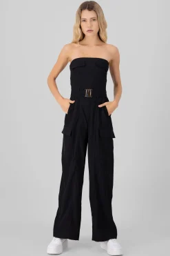 Shasa Solid Cargo Jumpsuit