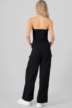 Shasa Solid Cargo Jumpsuit