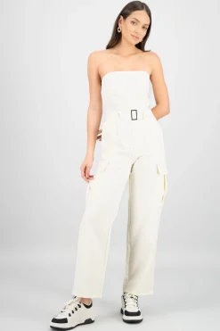 Shasa Solid Cargo Jumpsuit