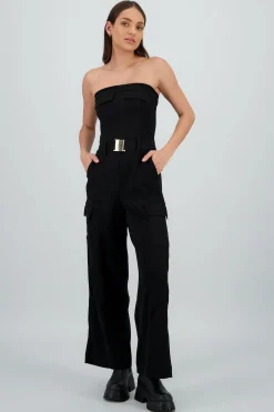 Shasa Solid Cargo Jumpsuit