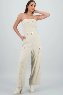 Shasa Solid Cargo Jumpsuit