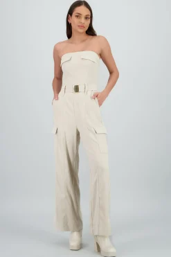 Shasa Solid Cargo Jumpsuit