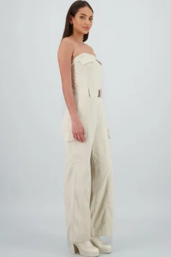 Shasa Solid Cargo Jumpsuit