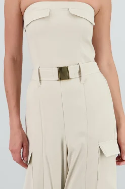 Shasa Solid Cargo Jumpsuit