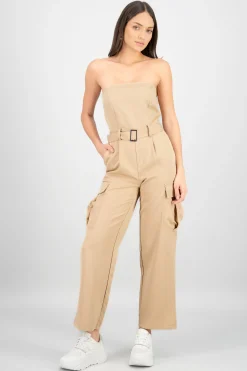 Shasa Solid Cargo Jumpsuit