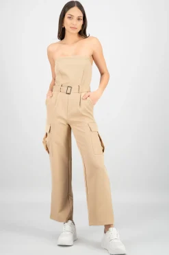 Shasa Solid Cargo Jumpsuit