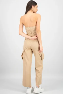 Shasa Solid Cargo Jumpsuit