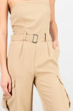 Shasa Solid Cargo Jumpsuit