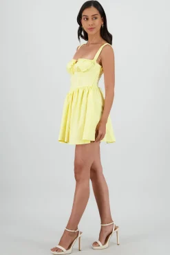 Shasa Solid Corset Mini Dress