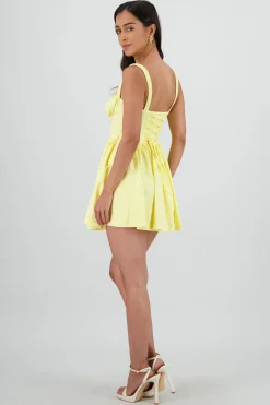 Shasa Solid Corset Mini Dress