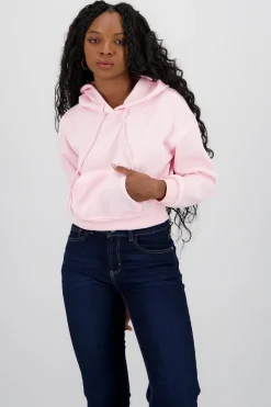 Shasa Solid Crop Hoodie