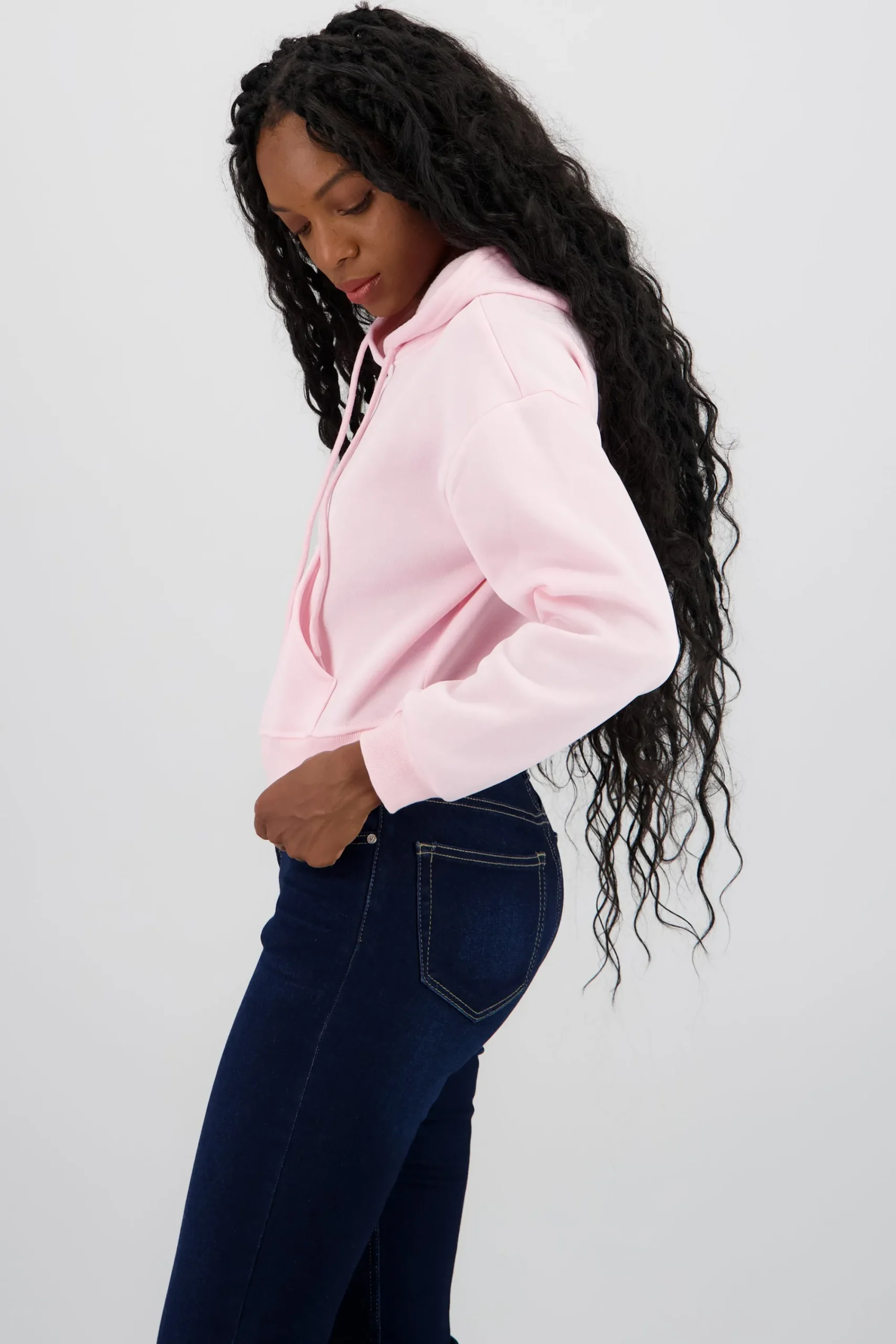 Shasa Solid Crop Hoodie
