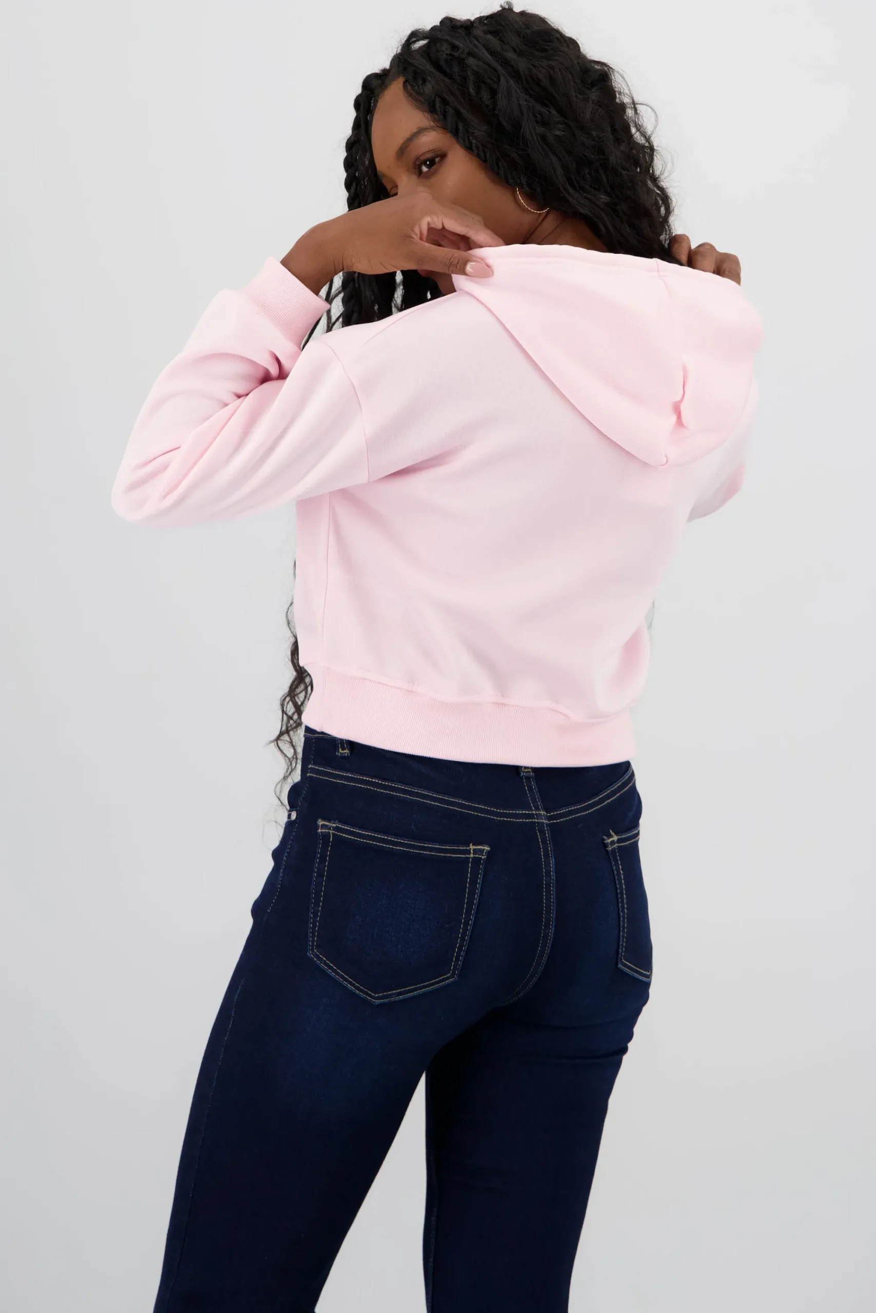 Shasa Solid Crop Hoodie