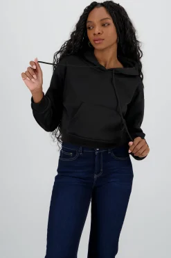 Shasa Solid Crop Hoodie