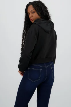 Shasa Solid Crop Hoodie