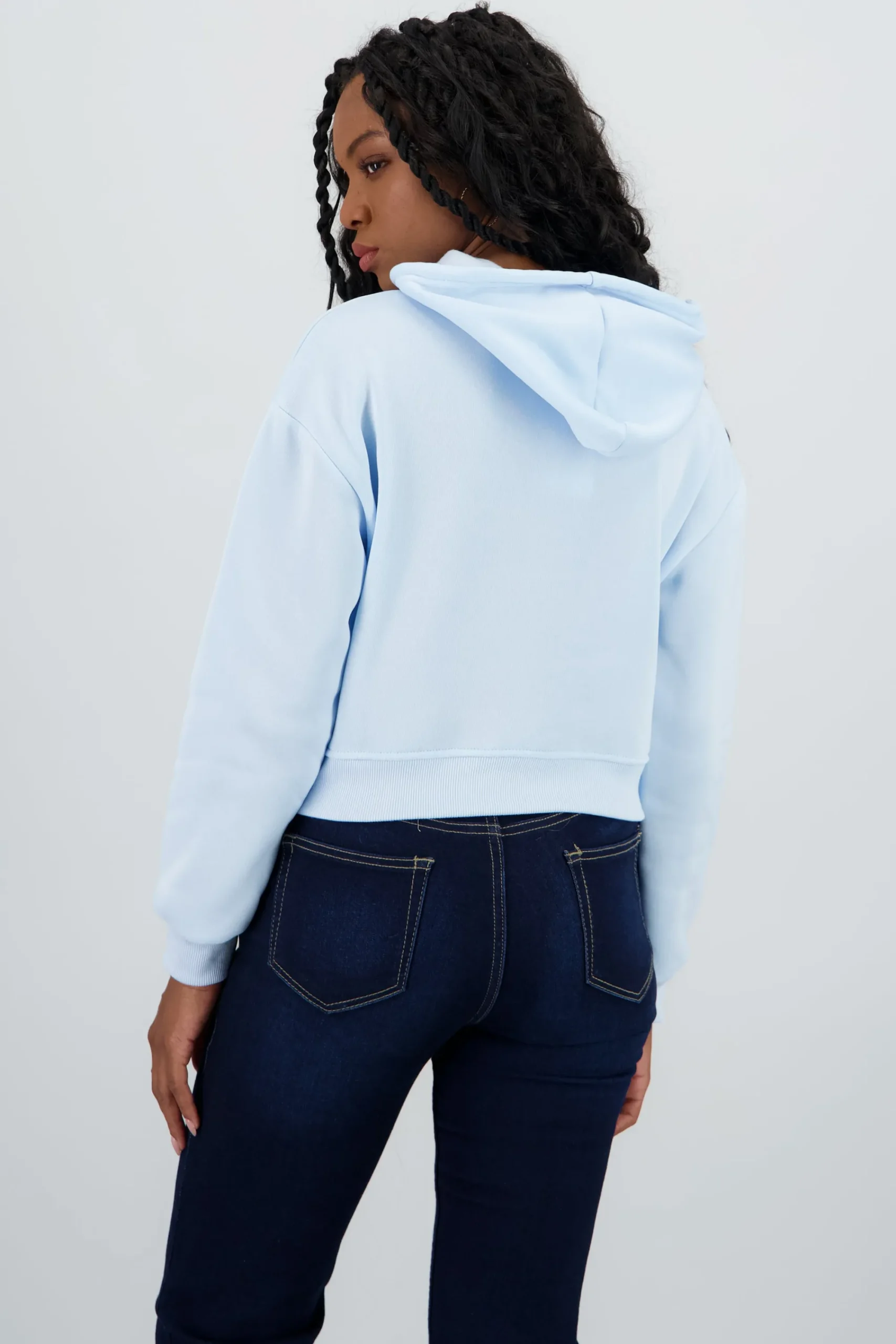 Shasa Solid Crop Hoodie