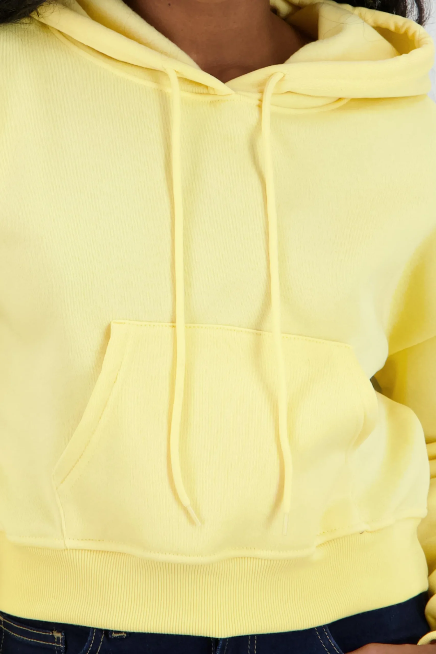 Shasa Solid Crop Hoodie