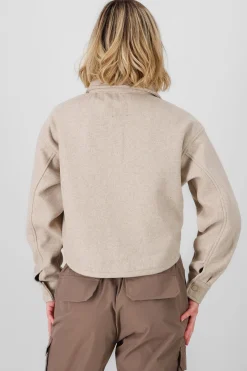 Shasa Solid Cropped Jacket