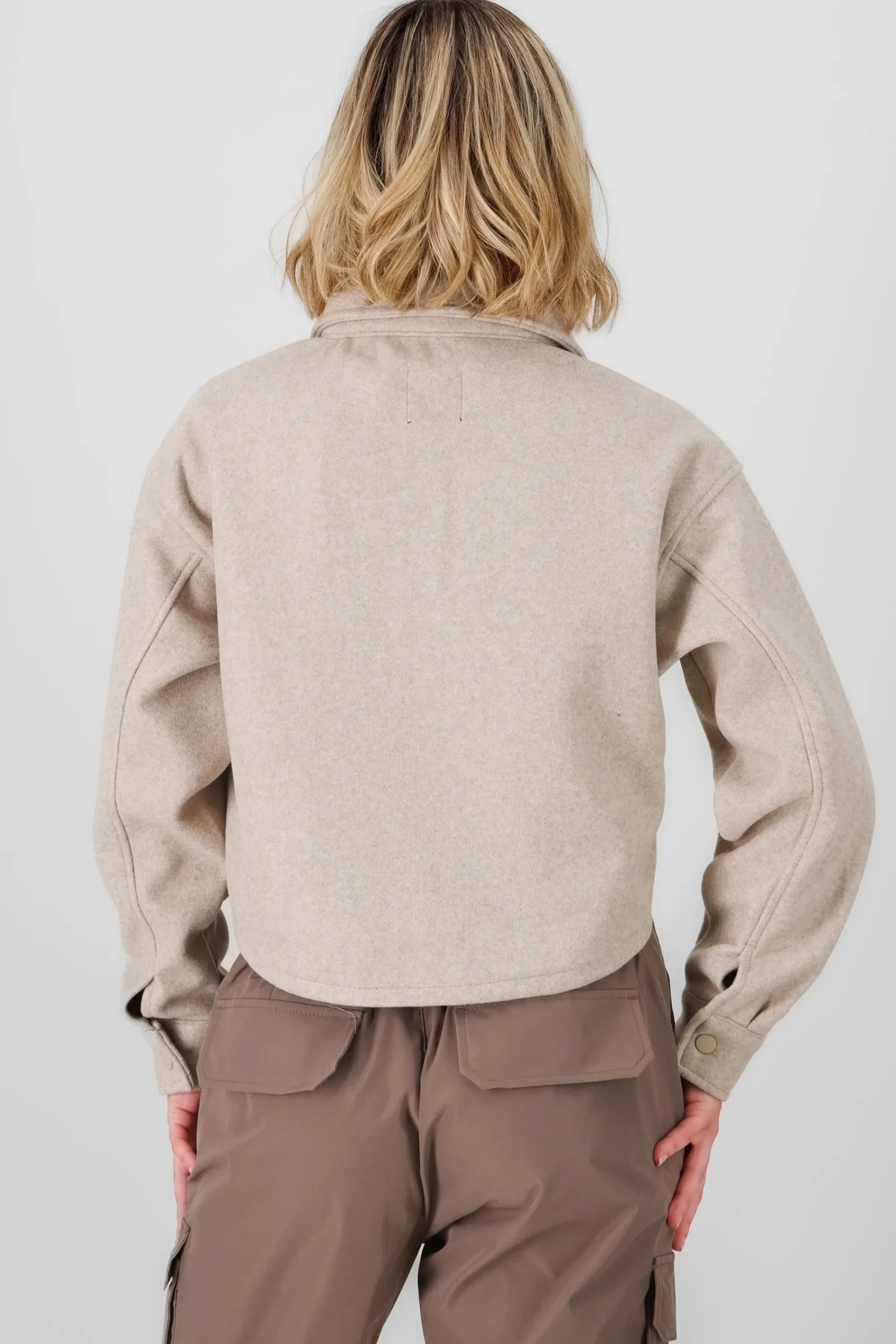 Shasa Solid Cropped Jacket